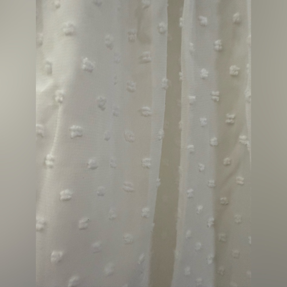 NWT Lulu’s Swiss Dot Babydoll Dress in‎ White - M - Picture 6 of 9